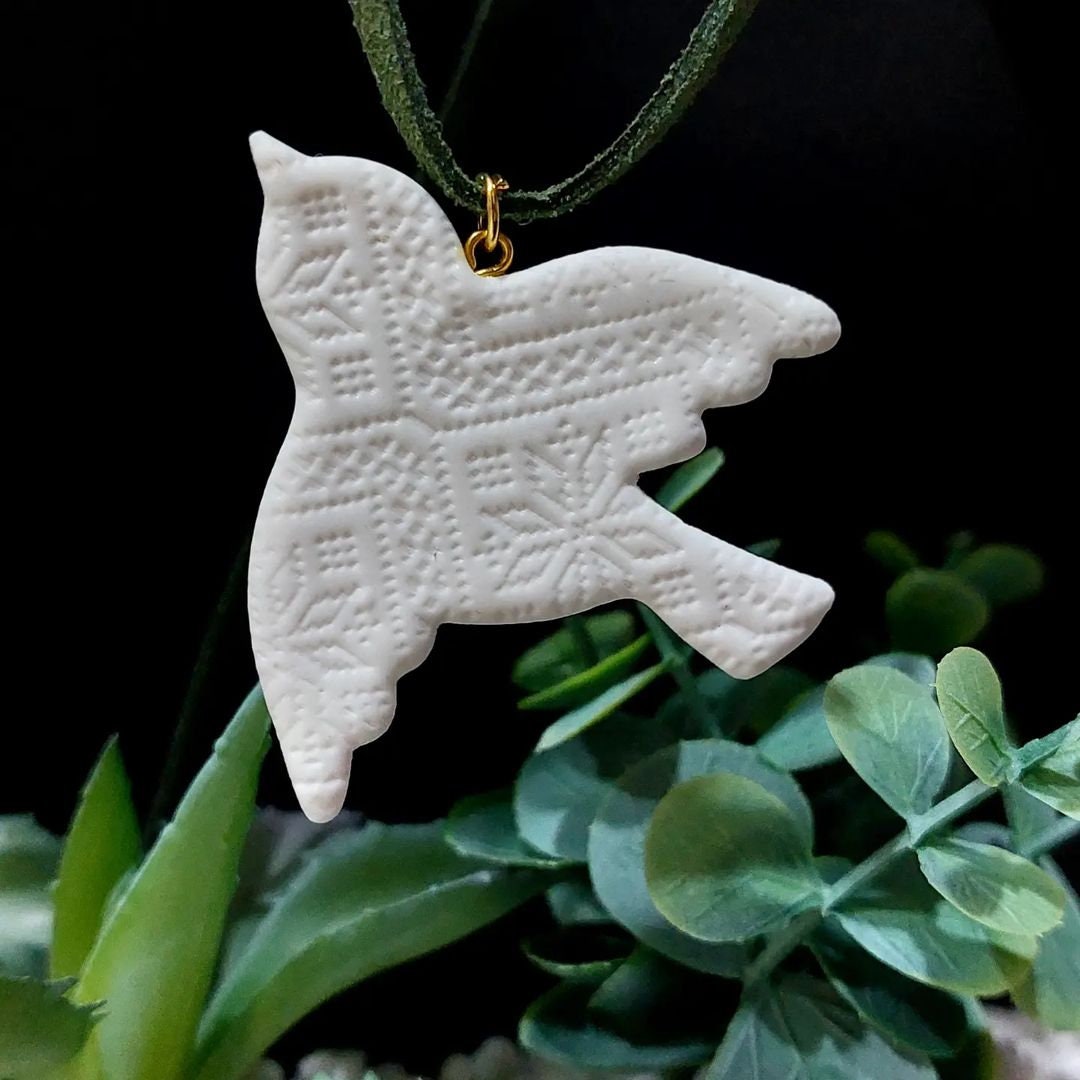 2025 Handmade Bird Necklace - Unique Ukrainian Clay Jewelry