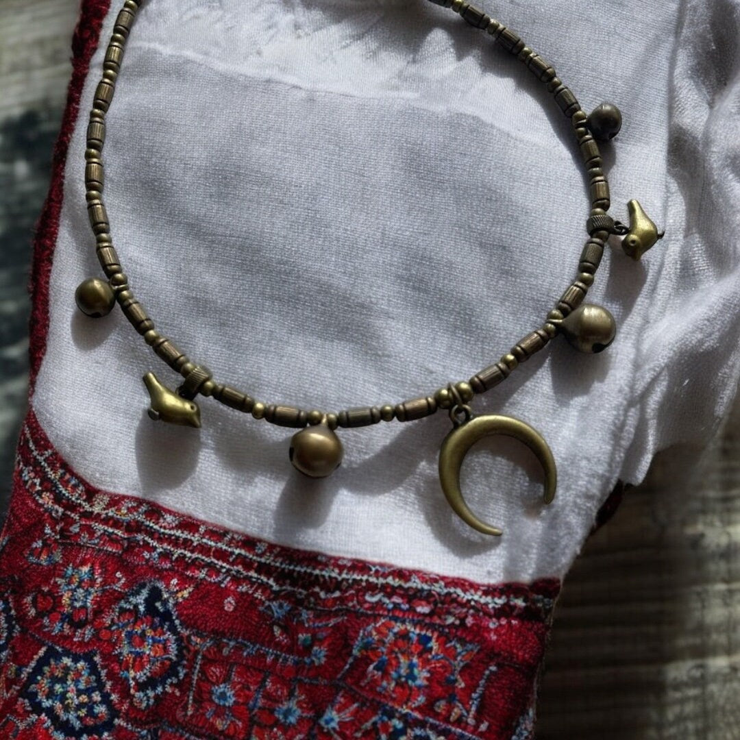 2025 Handmade Metal Lunnitsa Necklace - Ukrainian Traditional Folk Art Jewelry