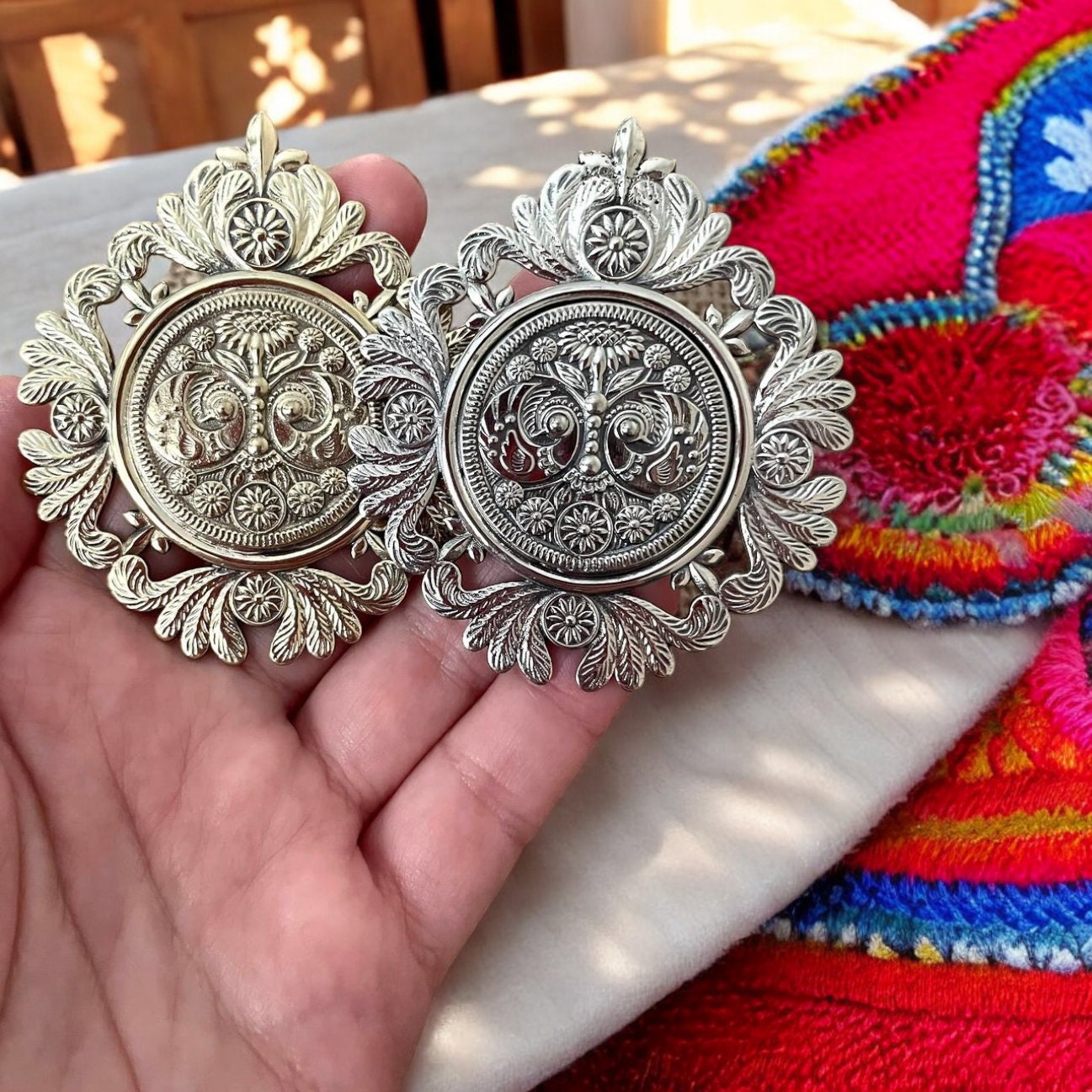 Ukrainian Dukach Pendant - Traditional Folk Jewelry Necklace