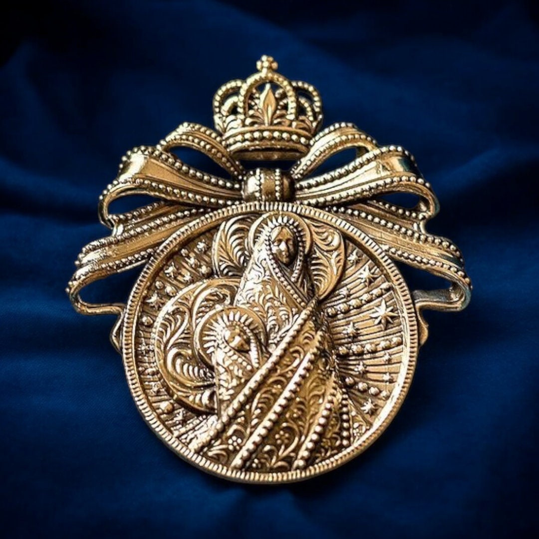 Ukrainian Brass Pendant - Christmas Night Dukach Traditional Jewelry, Ethnic Necklace Souvenir