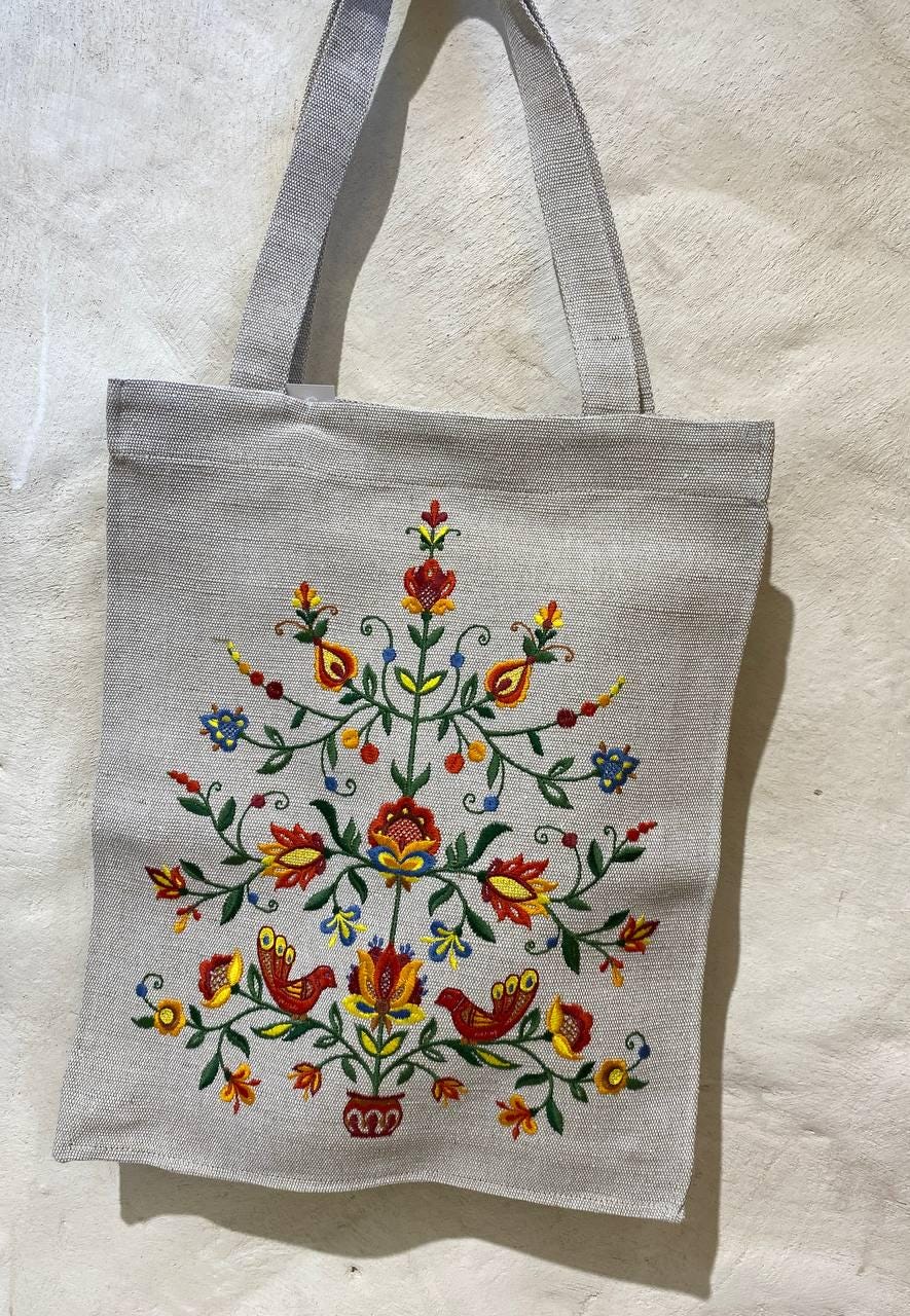 Botanical shoulder bag, Linen boho bag, Embroidered bag, Hippie Boho bag, Floral bag, Eastergift, Flower beach bag, Summer tote bag