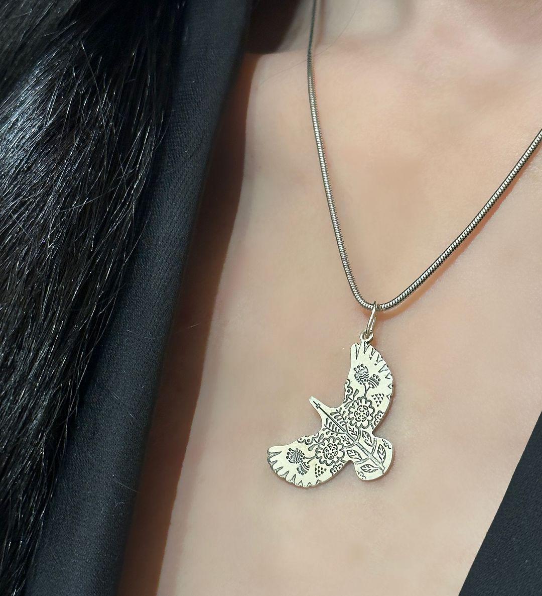 2025 Pendant Bird Jewellery. Handmade Bird Pendant. Ukrainian Seller. Jewellery with Bird. Gift for Her Gift for Mom  Easter Gift