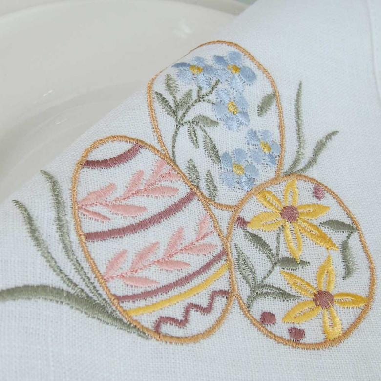 SET 2 Napkins "Easter garland" 40* 40 СМ Embroidered Tablecloth Ukrainian Embroidered Tablecloth Gift for Mom Gift for WifeMOTHERS DAY