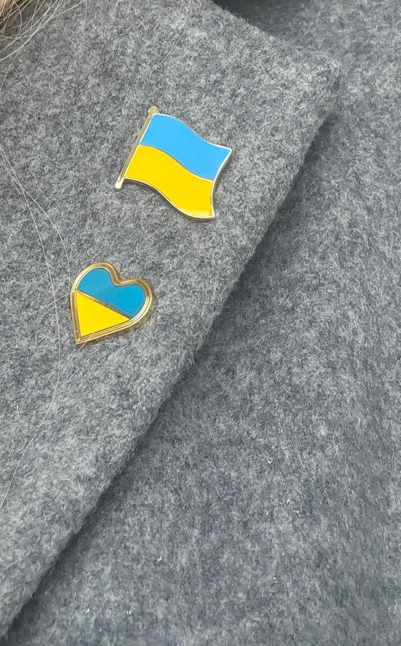 Ukrainian Flag badge Ukraine, handmade badge, badge in colors of Ukrainian flag handmade badge Ukraine seller Easter gift Support Ukraine