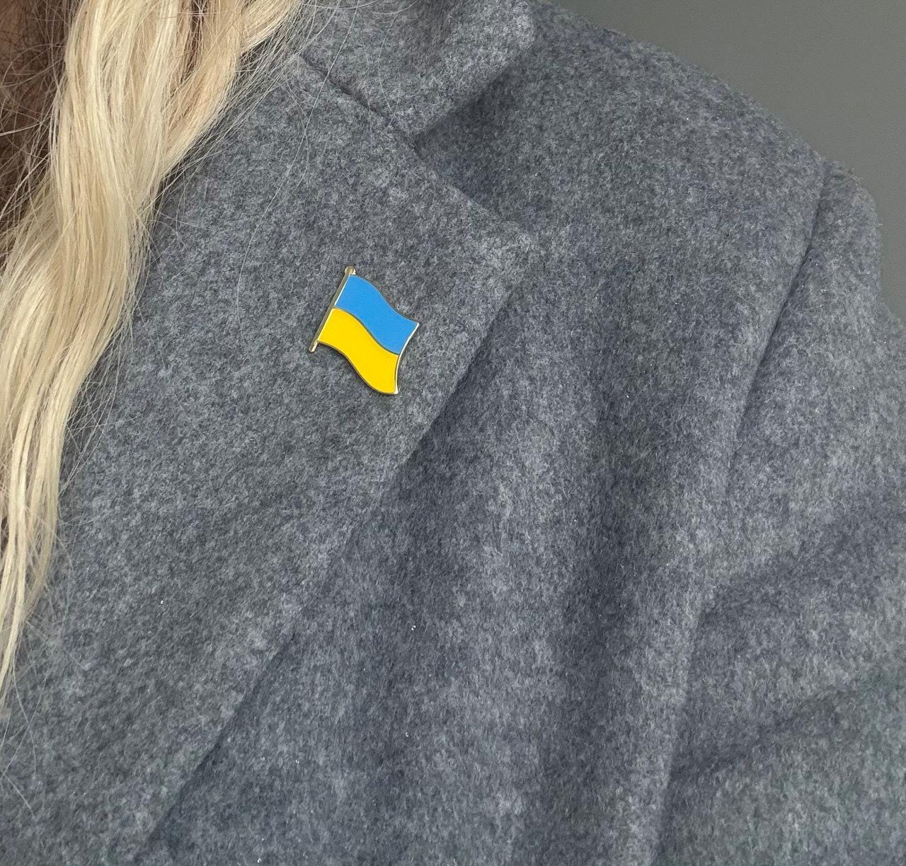 Ukrainian Flag Enamel Pin, Support Ukraine Lapel Pin, Slava Ukraini Pin , Ukraine Patriotic Pin Badge , Blue Yellow Lapel Badge
