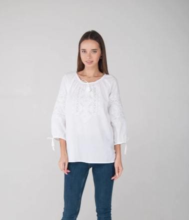 White on a white Ukrainian vyshyvanka blouse. ukrainian embroidered blouse vyshyvanka bohemian ethnic shirt embroidery Gift for Easter