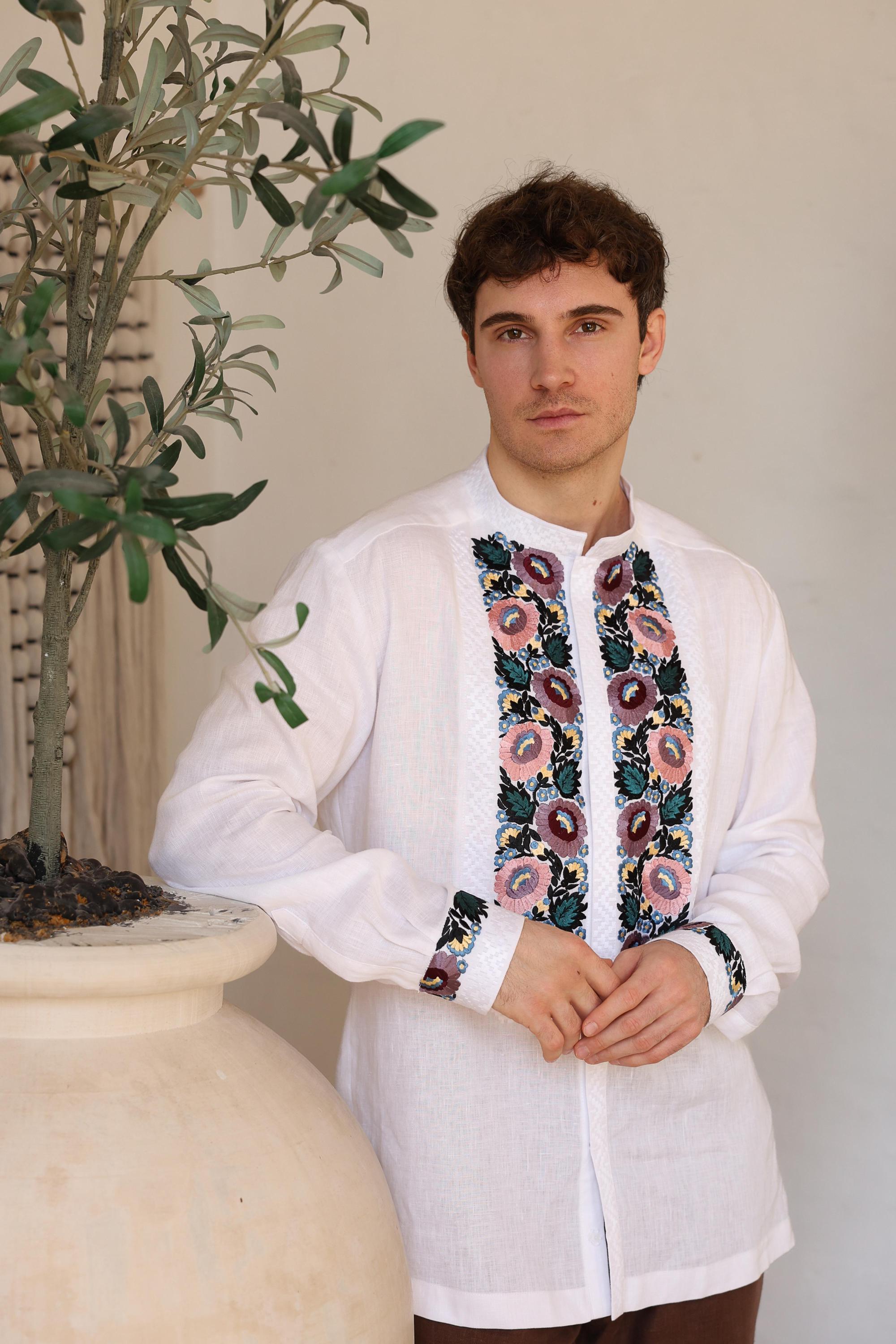 Linen Shirt, Ukrainian shirt for men, Embroidered shirt, Men's embroidered Traditional Vyshyvanka, Gift for Him, Gift for Husband