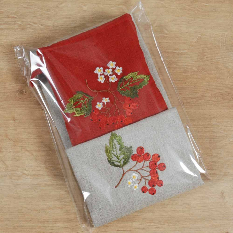 Kitchen set: oven mitt and towel from the Kalyna collection