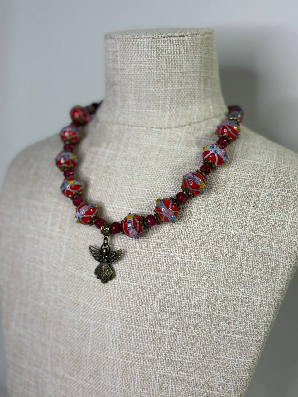 Handmade Sodalite Necklace | Ukrainian Traditional Jewelry | Unique Natural Stone Design