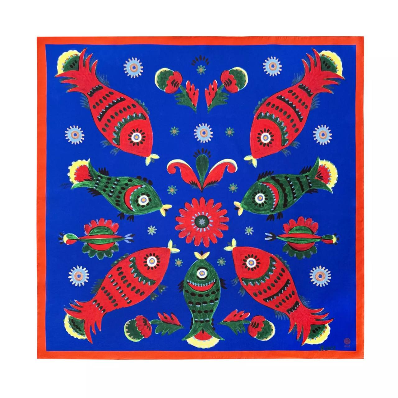Bohemian 100% Silk Flower Paradise Shawl - Hand-Painted Scarf Perfect for Mother's 65cm on 65