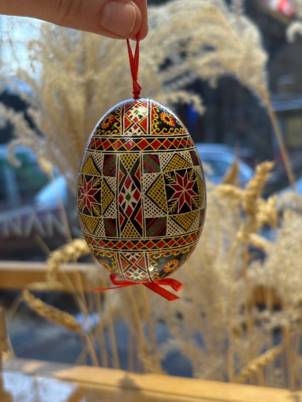 Handcrafted Ukrainian Pysanka Goose Egg for Easter