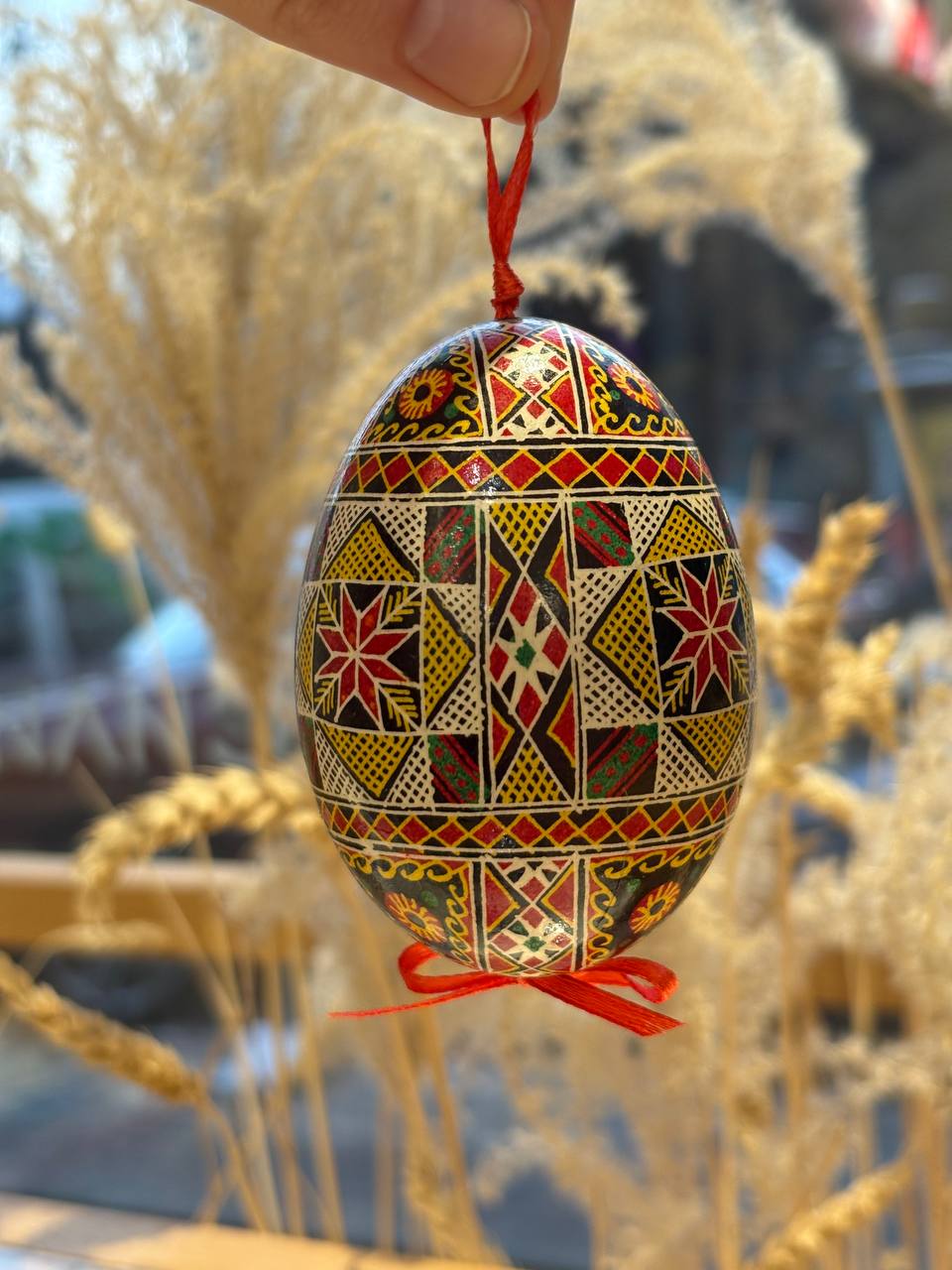 Handcrafted Ukrainian Pysanka Goose Egg for Easter