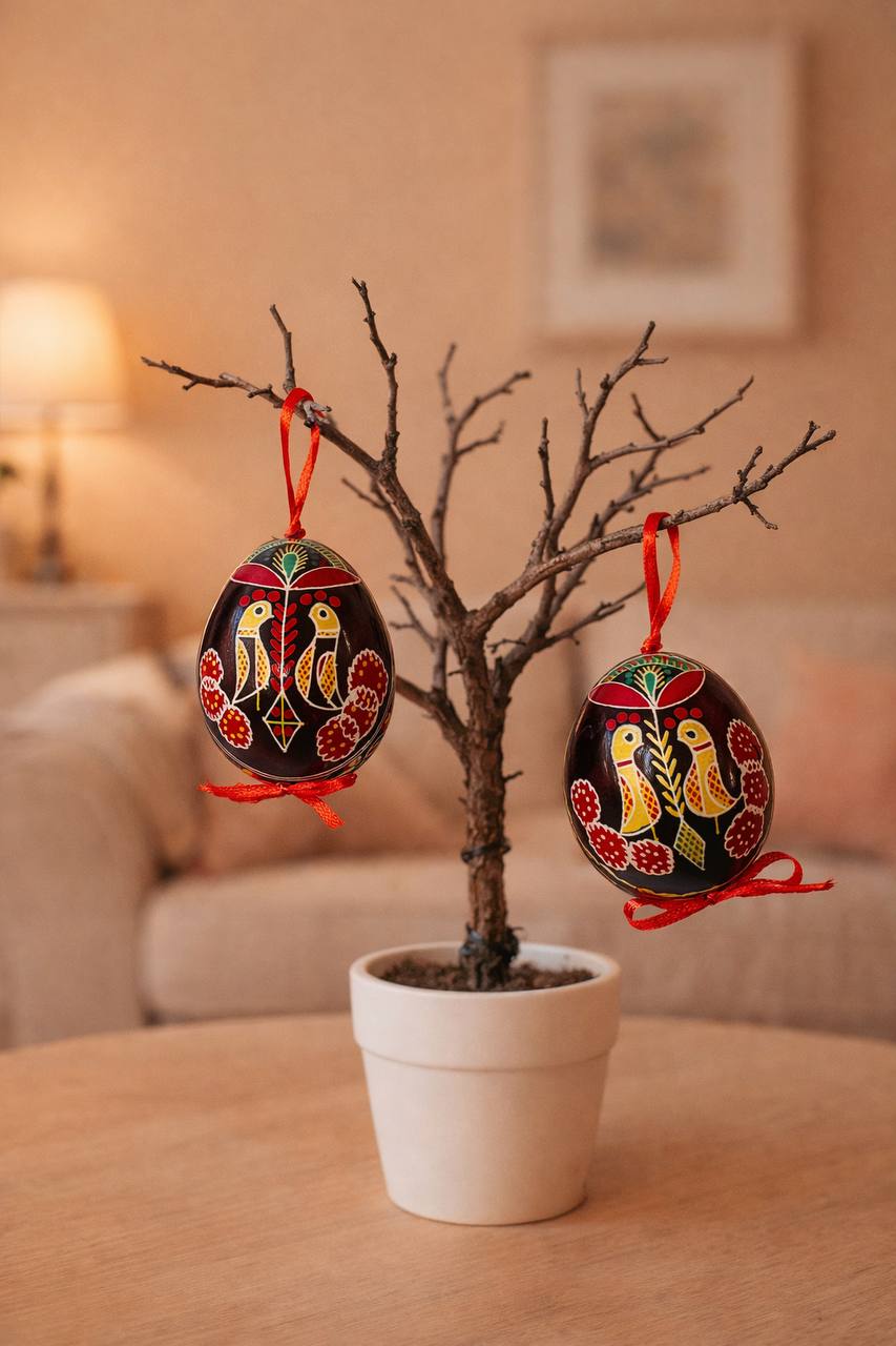 Handmade Ukrainian Pysanka Real chicken Eggs - High Quality Easter Decor