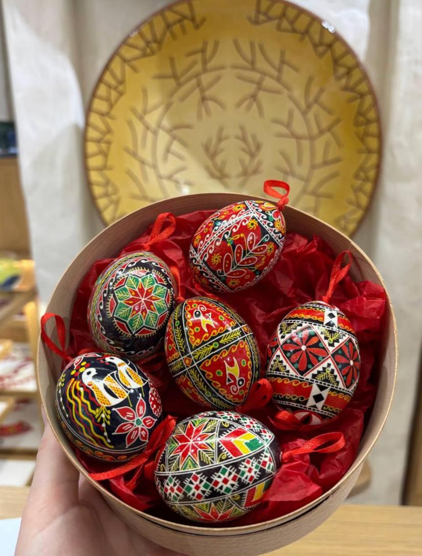 Chicken Pysanka set 6 Handcrafted Ukrainian Pysanka Eggs High-Quality Easter Decor