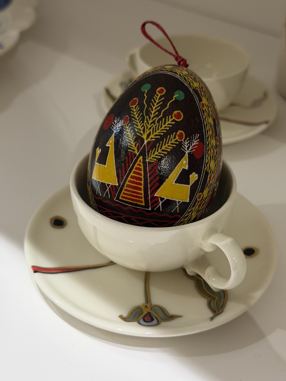Handcrafted Ukrainian Pysanka Goose Egg for Easter Heritage