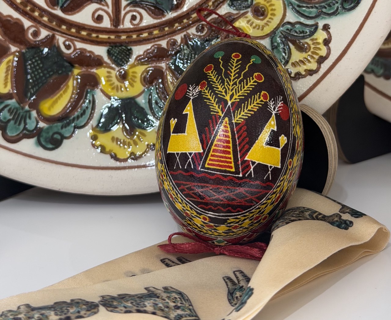 Handcrafted Ukrainian Pysanka Goose Egg for Easter Heritage