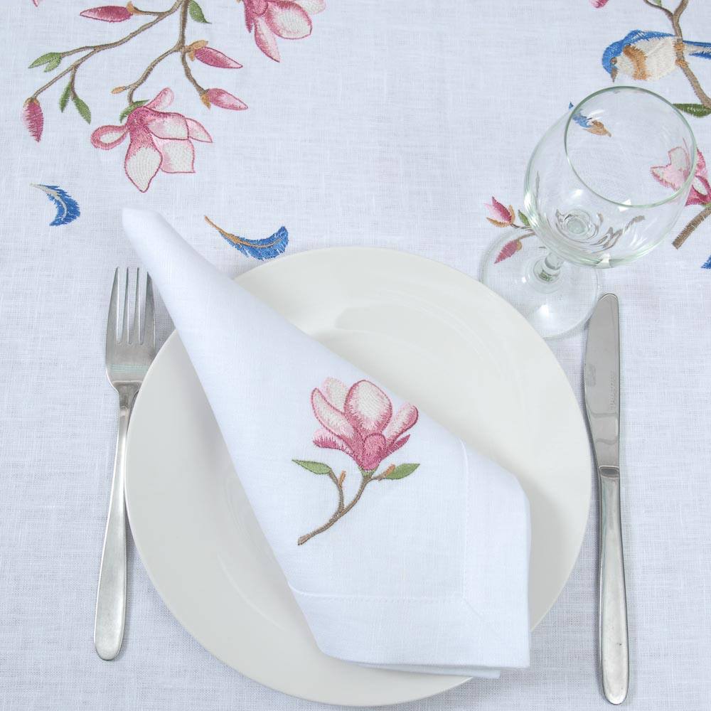 Set of linen 2 napkins from the Magnolia collection.