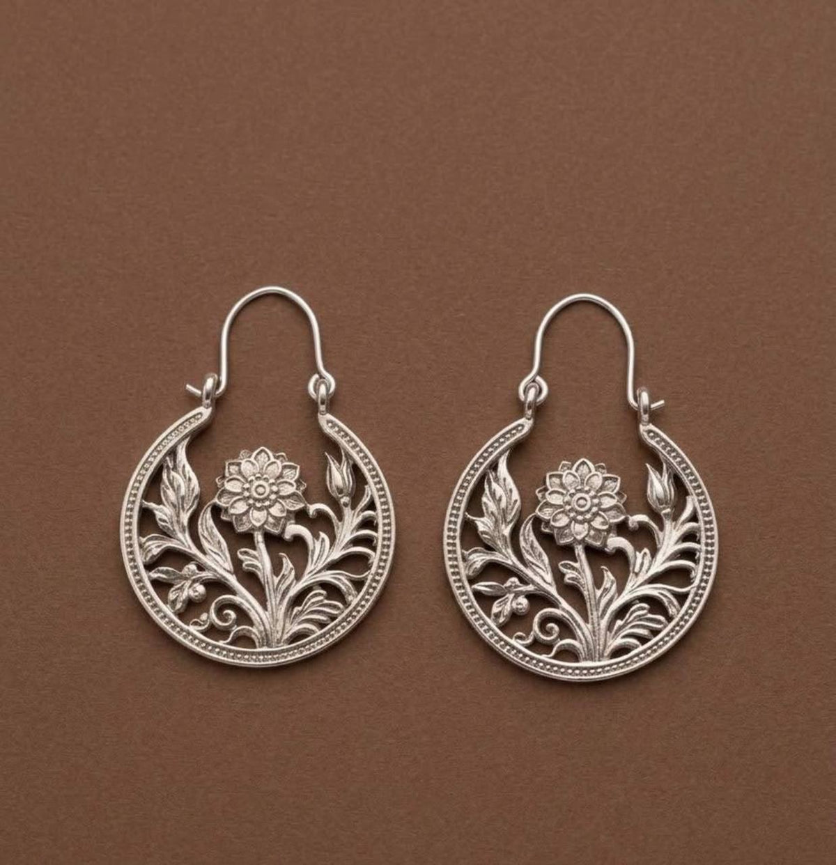 Fern Earrings, Botanical Floral Earrings, Handmade Nature Jewelry, Gift for Her
