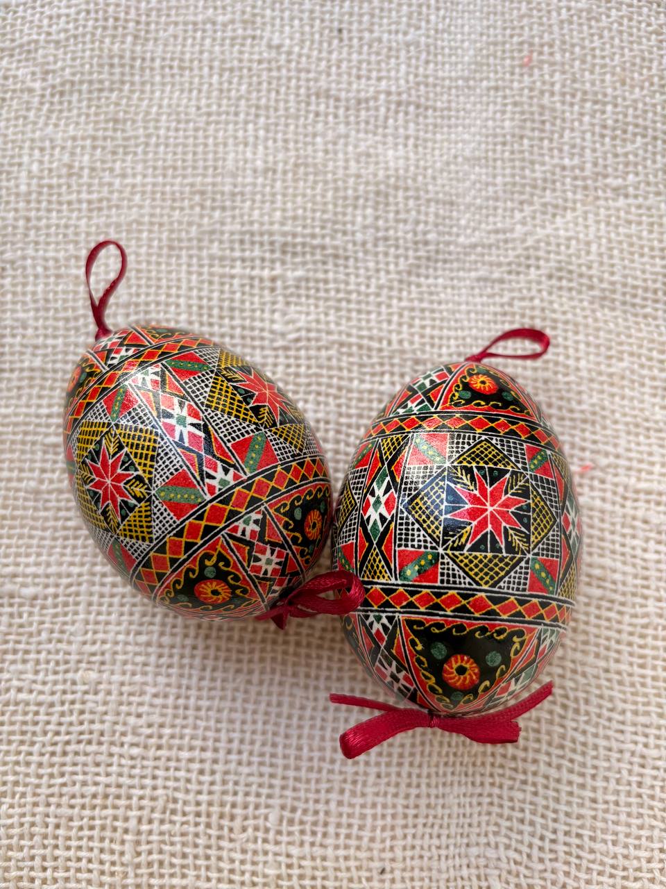 Handgefertigte ukrainische Pysanka Gänseei für das Ostererbe