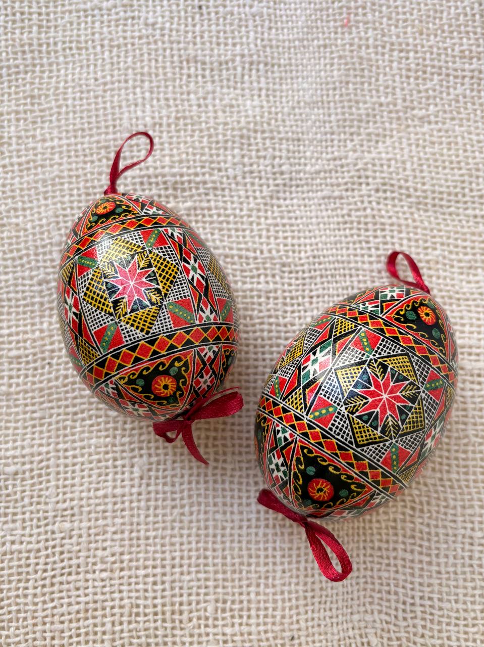 Handgefertigte ukrainische Pysanka Gänseei für das Ostererbe