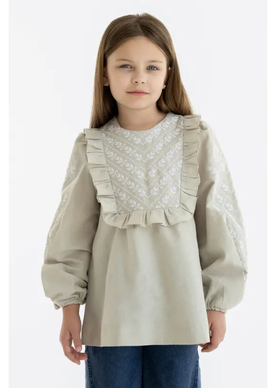 Modern embroidered shirt for girls