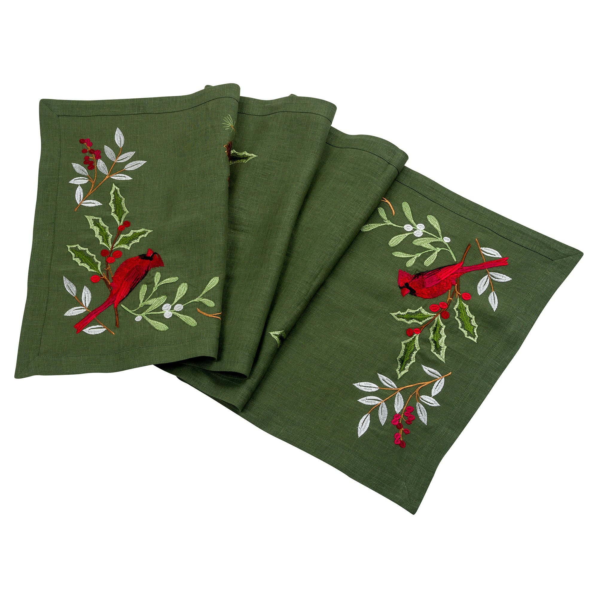 Embroidered Ukrainian Tablecloth - 45x140 cm, Christmas Story Design