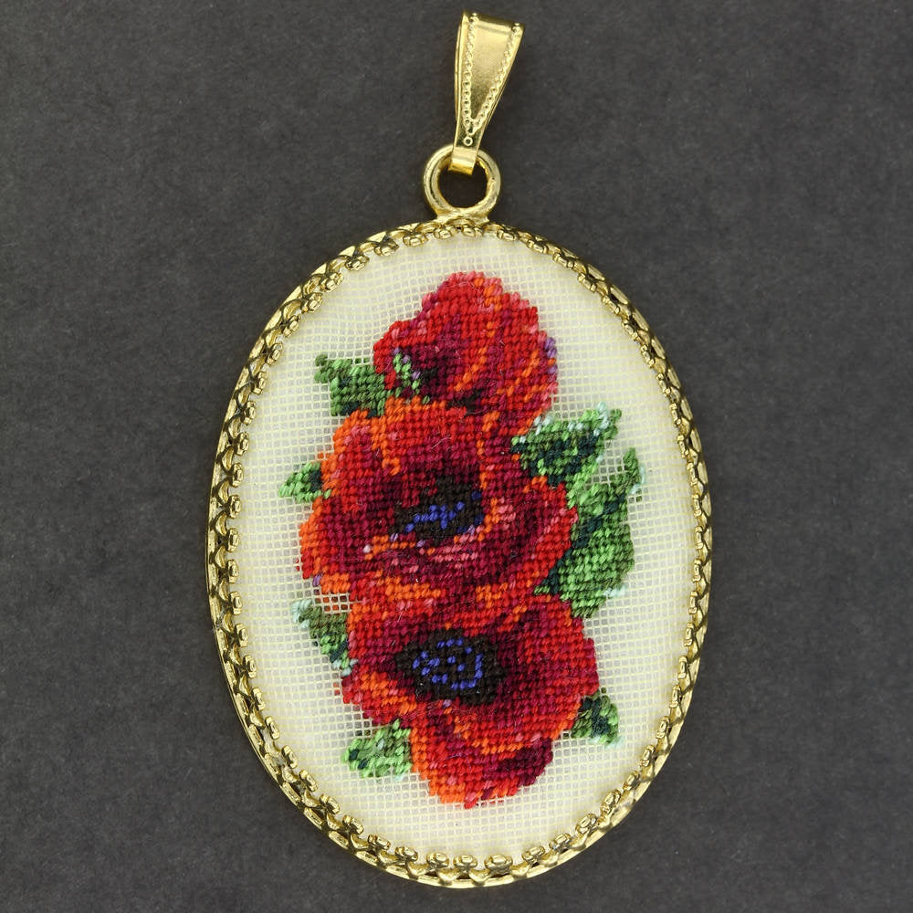 Hand-Embroidered Pendant Necklace for Women
